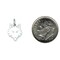 Sterling Silver Fox Head Charm Pendant Animal Jewelry 14mm x 11mm